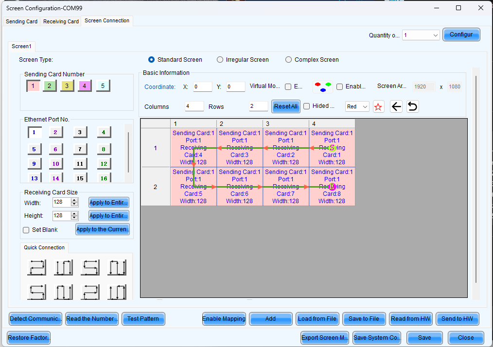 Mapping a LED Wall with a NovaStar Processor